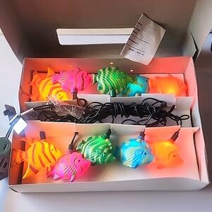 NIB. VTG. Just RITE 10 Indoor/Outdoor Fish Party Lites.